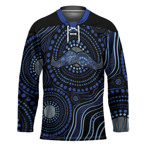 Australia Indigenous Hockey Jersey Aboriginal Mustache - Aussie Hoodie