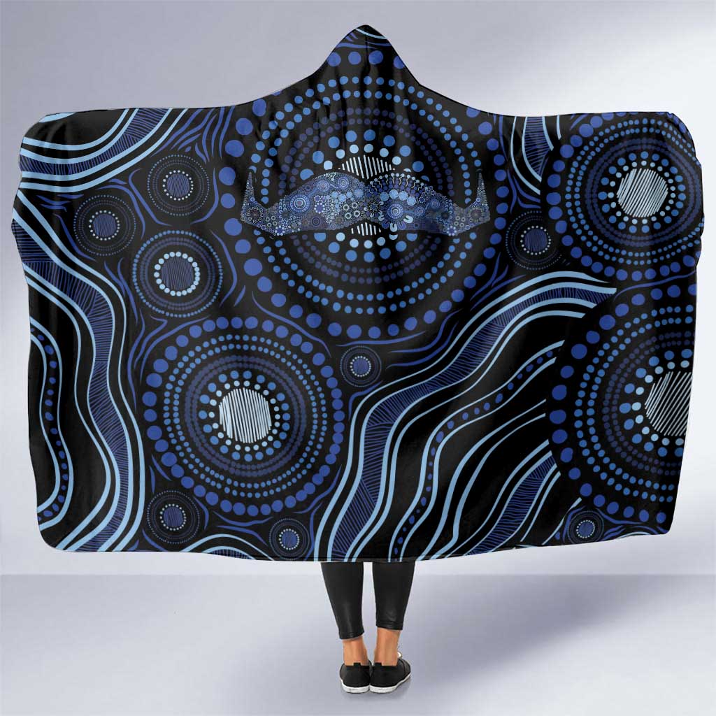 Australia Indigenous Hooded Blanket Aboriginal Mustache - Aussie Hoodie