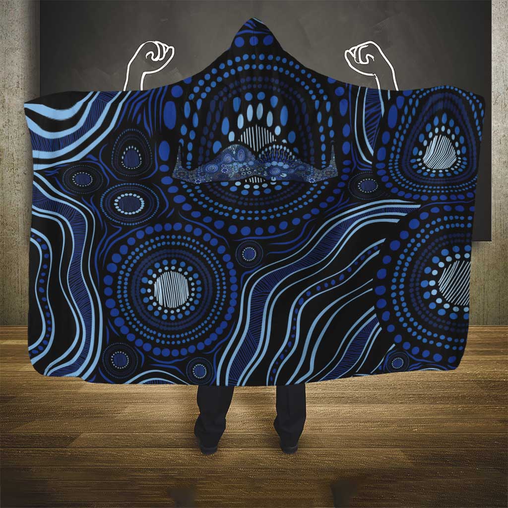 Australia Indigenous Hooded Blanket Aboriginal Mustache - Aussie Hoodie