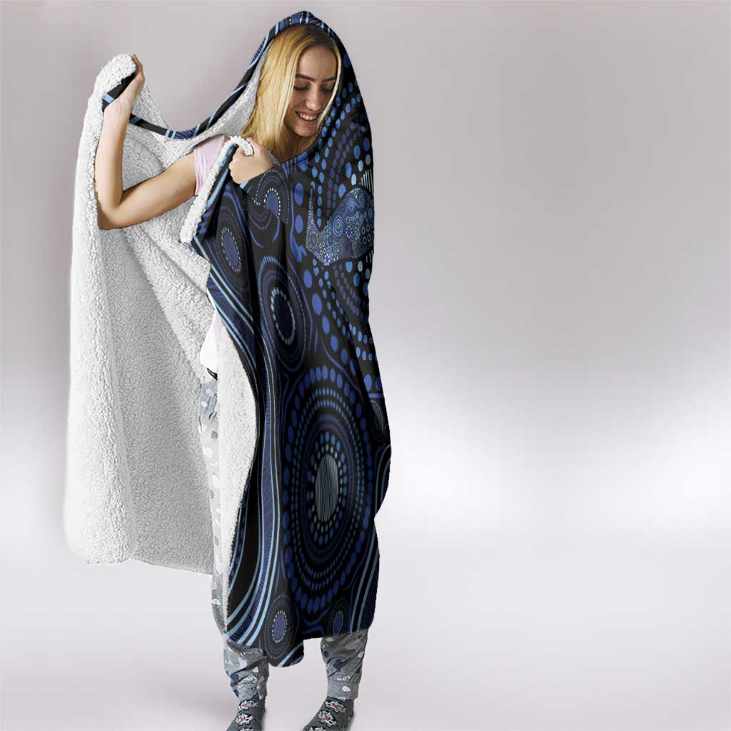 Australia Indigenous Hooded Blanket Aboriginal Mustache - Aussie Hoodie