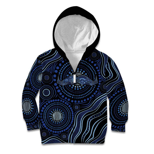 Australia Indigenous Kid Hoodie Aboriginal Mustache - Aussie Hoodie