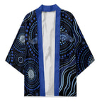 Australia Indigenous Kimono Aboriginal Mustache - Aussie Hoodie