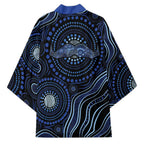 Australia Indigenous Kimono Aboriginal Mustache - Aussie Hoodie
