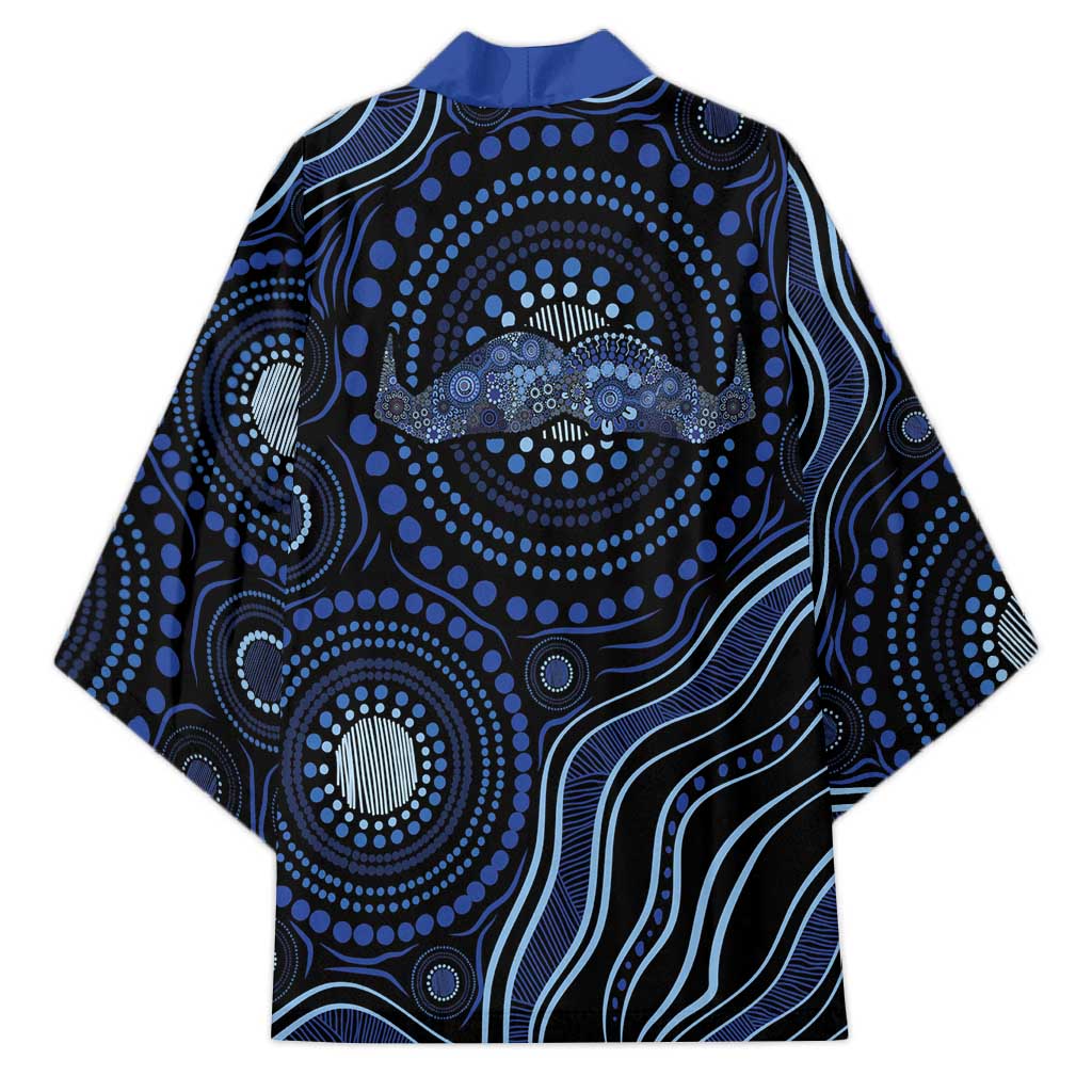 Australia Indigenous Kimono Aboriginal Mustache - Aussie Hoodie