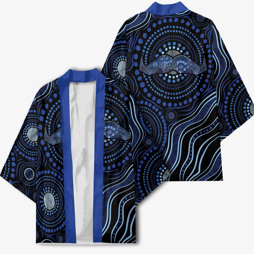Australia Indigenous Kimono Aboriginal Mustache - Aussie Hoodie