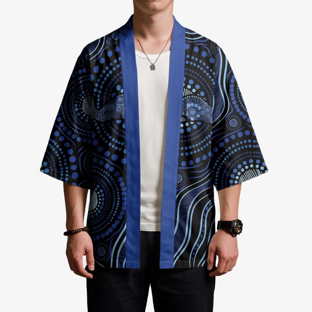 Australia Indigenous Kimono Aboriginal Mustache - Aussie Hoodie