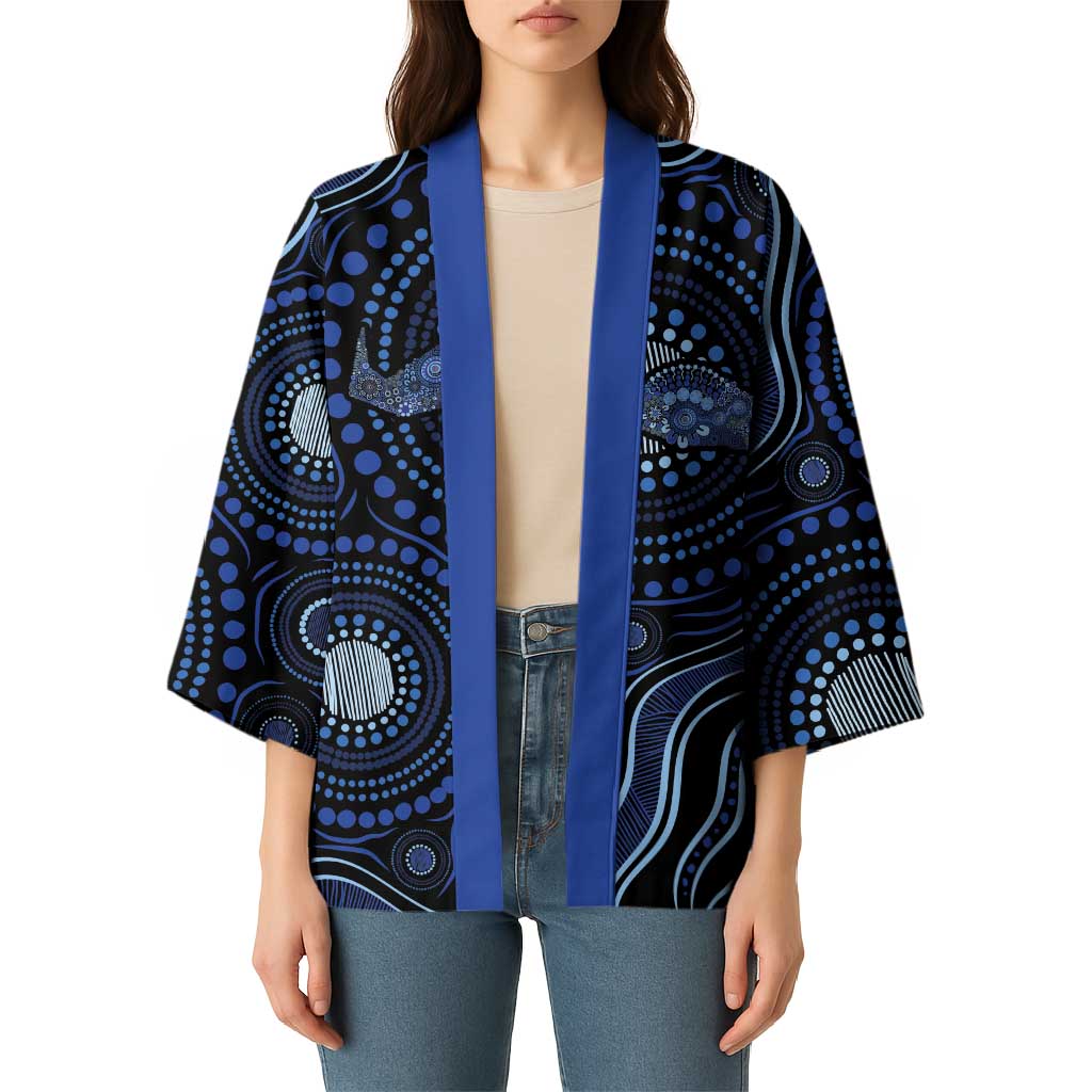 Australia Indigenous Kimono Aboriginal Mustache - Aussie Hoodie