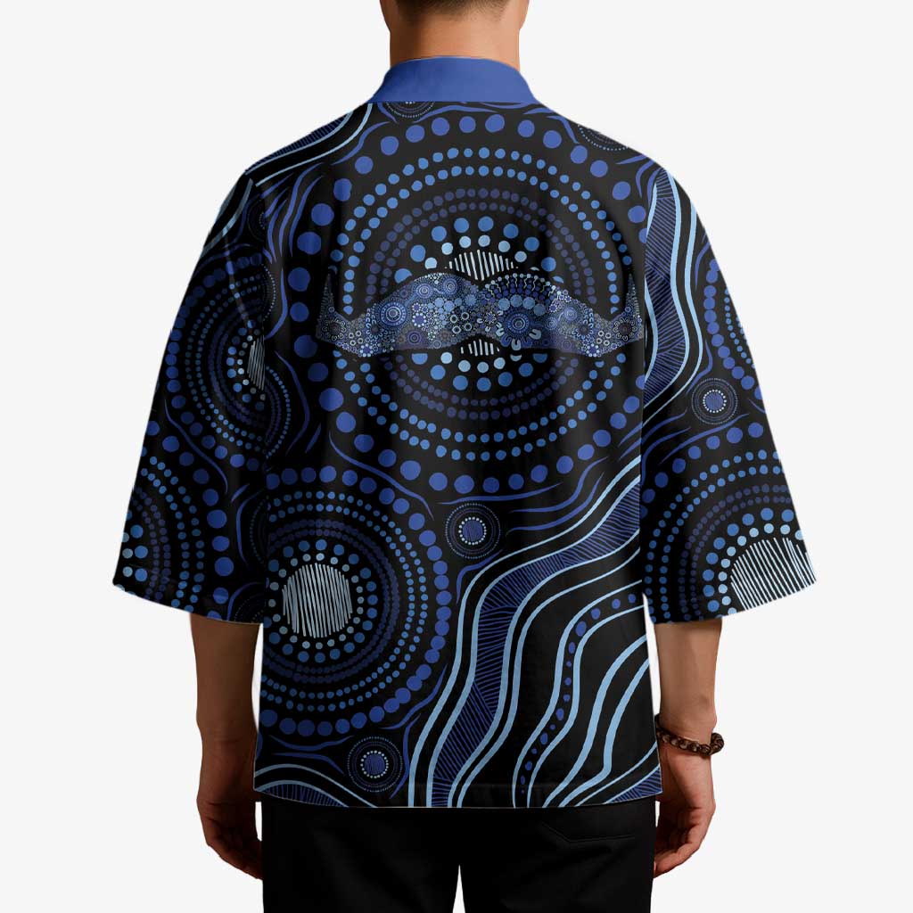 Australia Indigenous Kimono Aboriginal Mustache - Aussie Hoodie