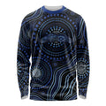 Australia Indigenous Long Sleeve Shirt Aboriginal Mustache - Aussie Hoodie