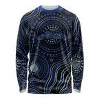 Australia Indigenous Long Sleeve Shirt Aboriginal Mustache - Aussie Hoodie