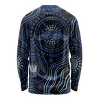 Australia Indigenous Long Sleeve Shirt Aboriginal Mustache - Aussie Hoodie