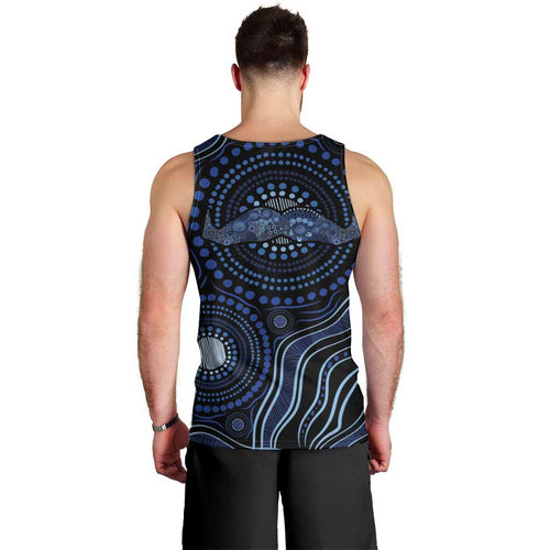 Australia Indigenous Men Tank Top Aboriginal Mustache - Aussie Hoodie