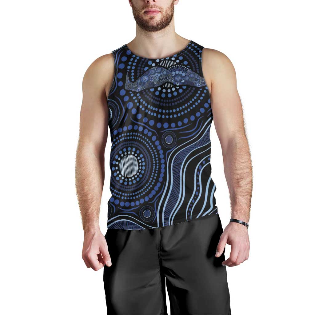 Australia Indigenous Men Tank Top Aboriginal Mustache - Aussie Hoodie