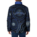 Australia Indigenous Padded Jacket Aboriginal Mustache - Aussie Hoodie