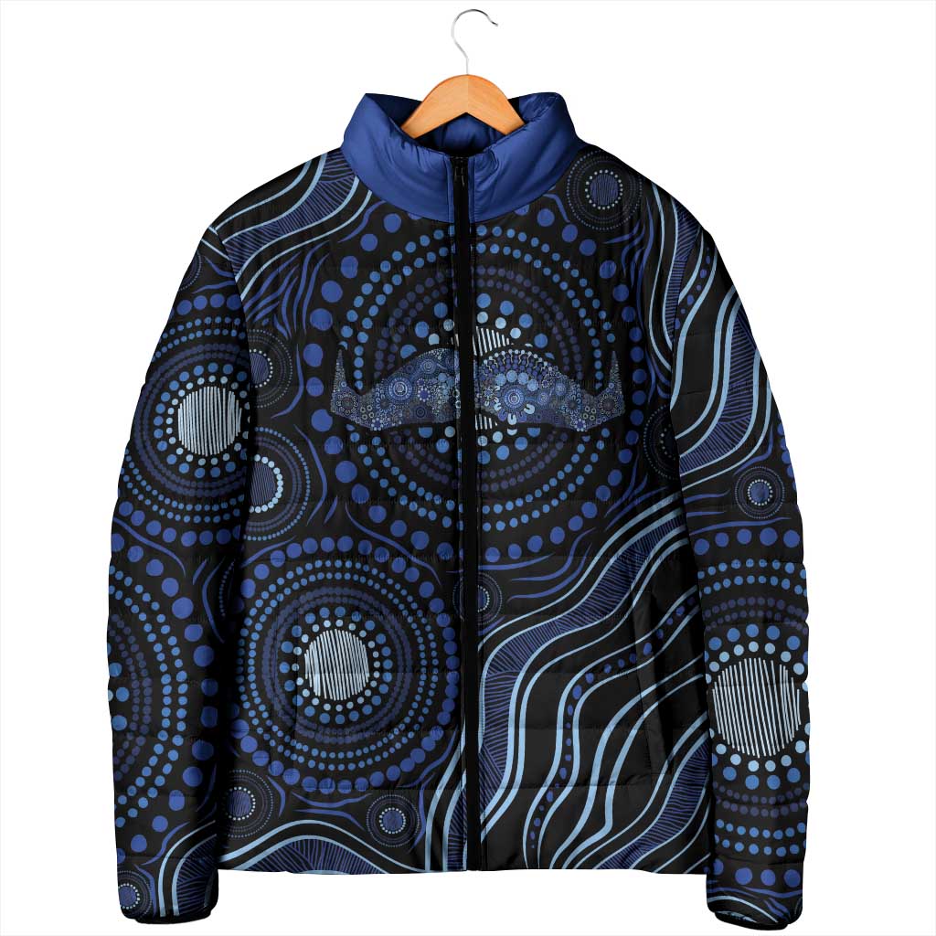 Australia Indigenous Padded Jacket Aboriginal Mustache - Aussie Hoodie
