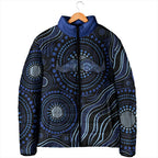 Australia Indigenous Padded Jacket Aboriginal Mustache - Aussie Hoodie