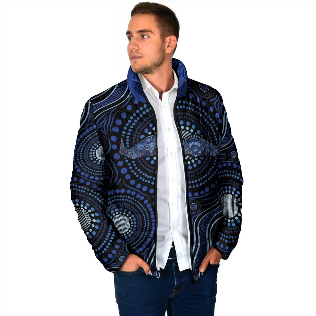 Australia Indigenous Padded Jacket Aboriginal Mustache - Aussie Hoodie