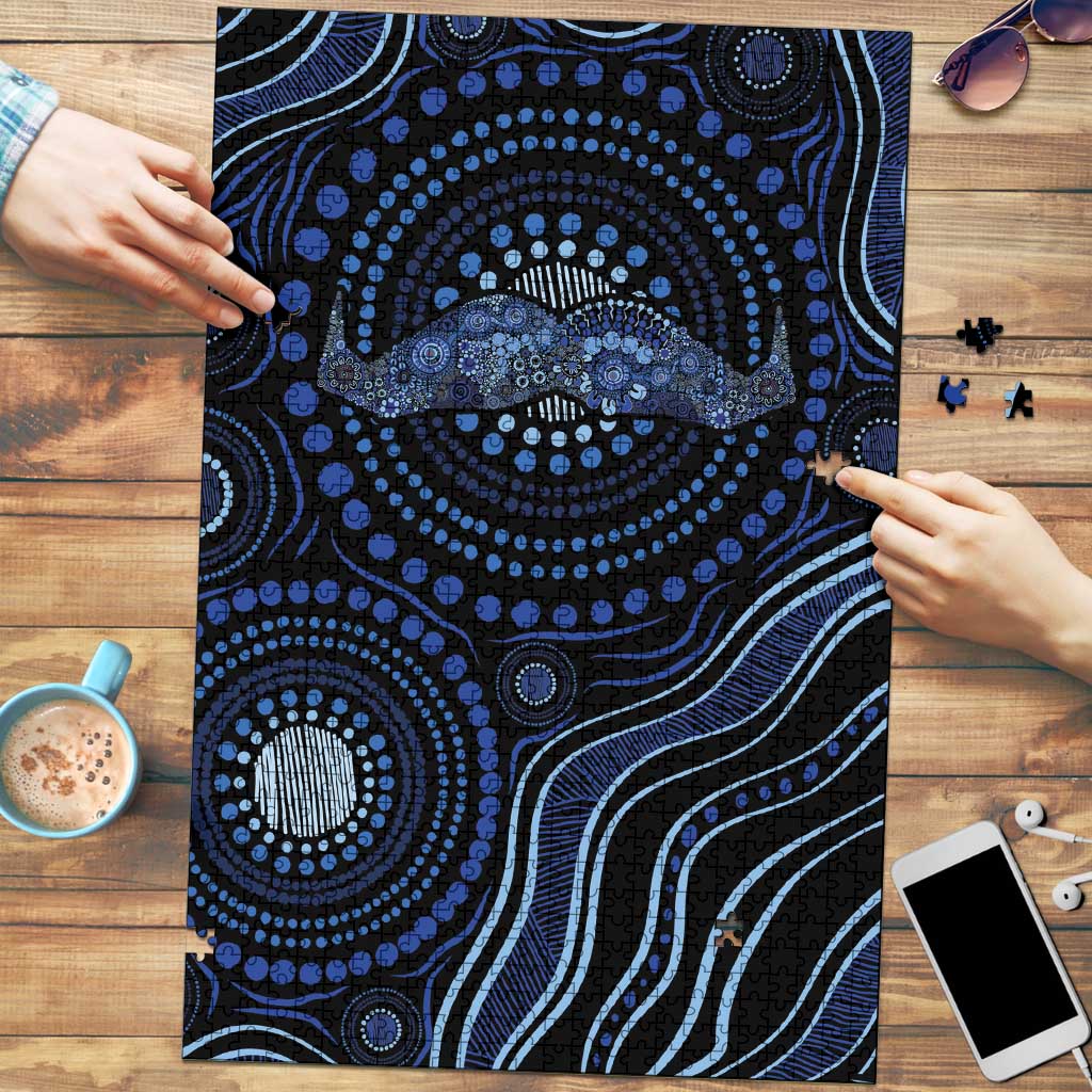Australia Indigenous Puzzle Aboriginal Mustache - Aussie Hoodie