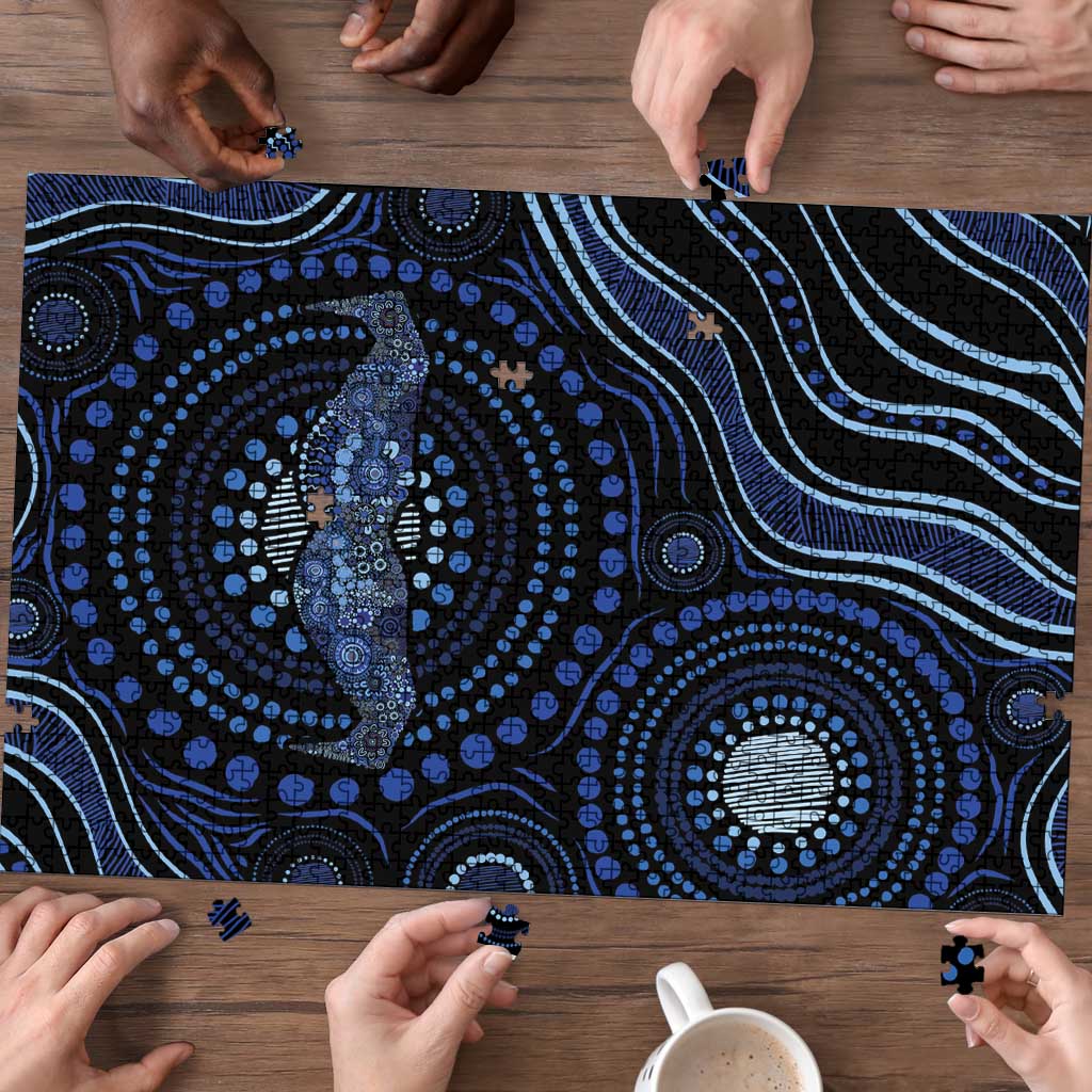 Australia Indigenous Puzzle Aboriginal Mustache - Aussie Hoodie