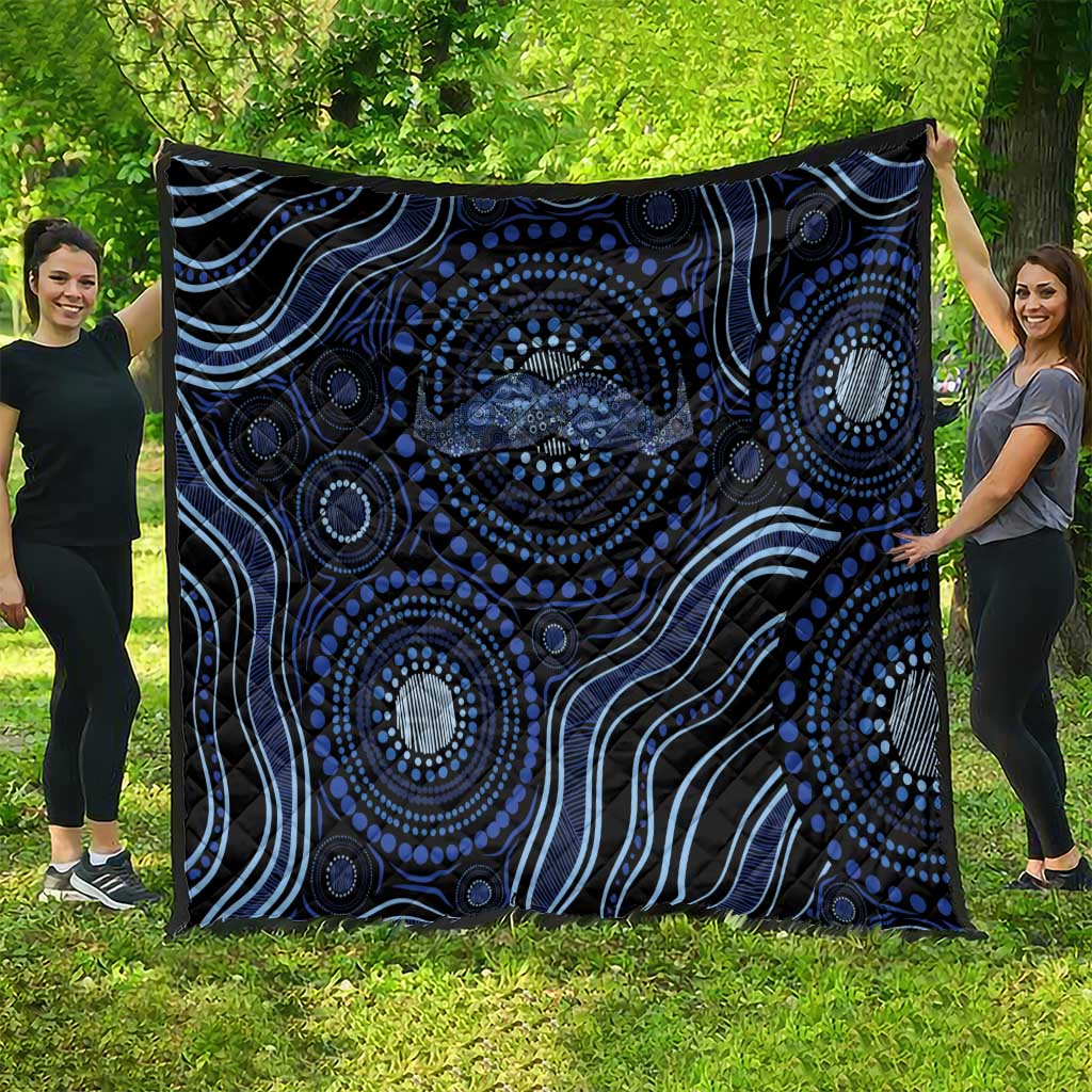 Australia Indigenous Quilt Aboriginal Mustache - Aussie Hoodie