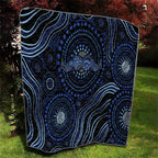 Australia Indigenous Quilt Aboriginal Mustache - Aussie Hoodie