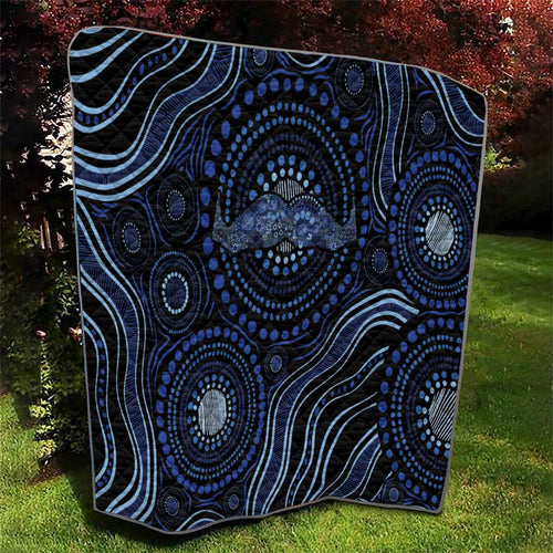 Australia Indigenous Quilt Aboriginal Mustache - Aussie Hoodie
