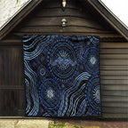 Australia Indigenous Quilt Aboriginal Mustache - Aussie Hoodie