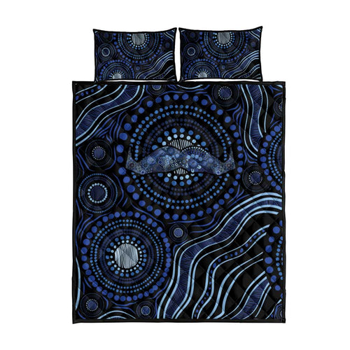 Australia Indigenous Quilt Bed Set Aboriginal Mustache - Aussie Hoodie