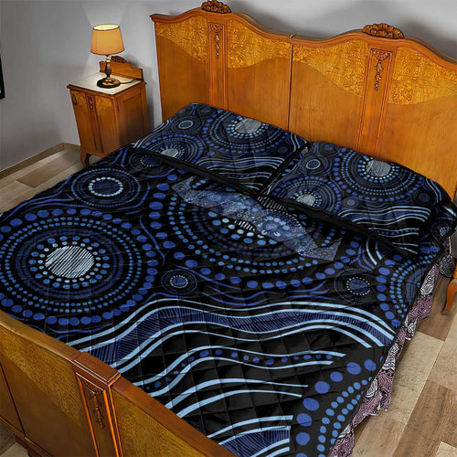 Australia Indigenous Quilt Bed Set Aboriginal Mustache - Aussie Hoodie