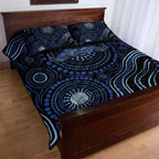 Australia Indigenous Quilt Bed Set Aboriginal Mustache - Aussie Hoodie