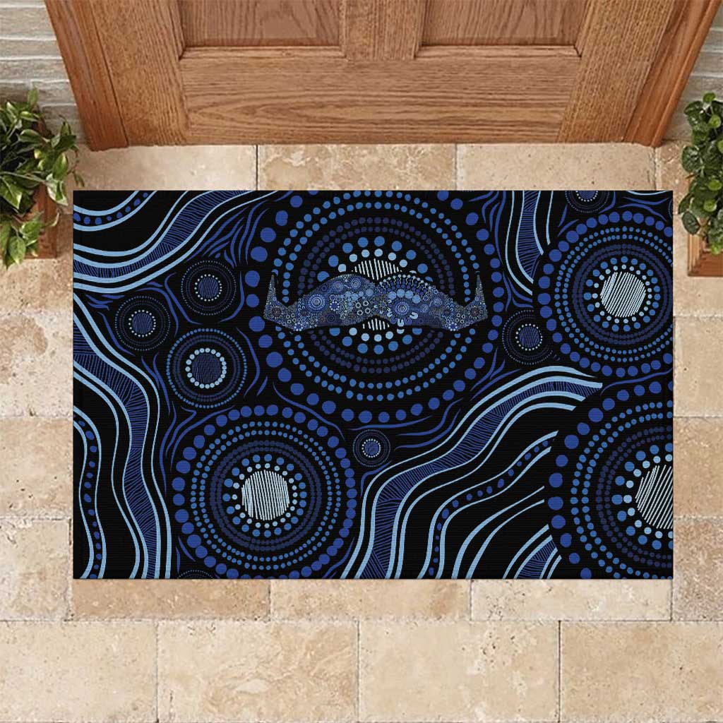 Australia Indigenous Rubber Doormat Aboriginal Mustache - Aussie Hoodie