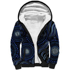 Australia Indigenous Sherpa Hoodie Aboriginal Mustache - Aussie Hoodie