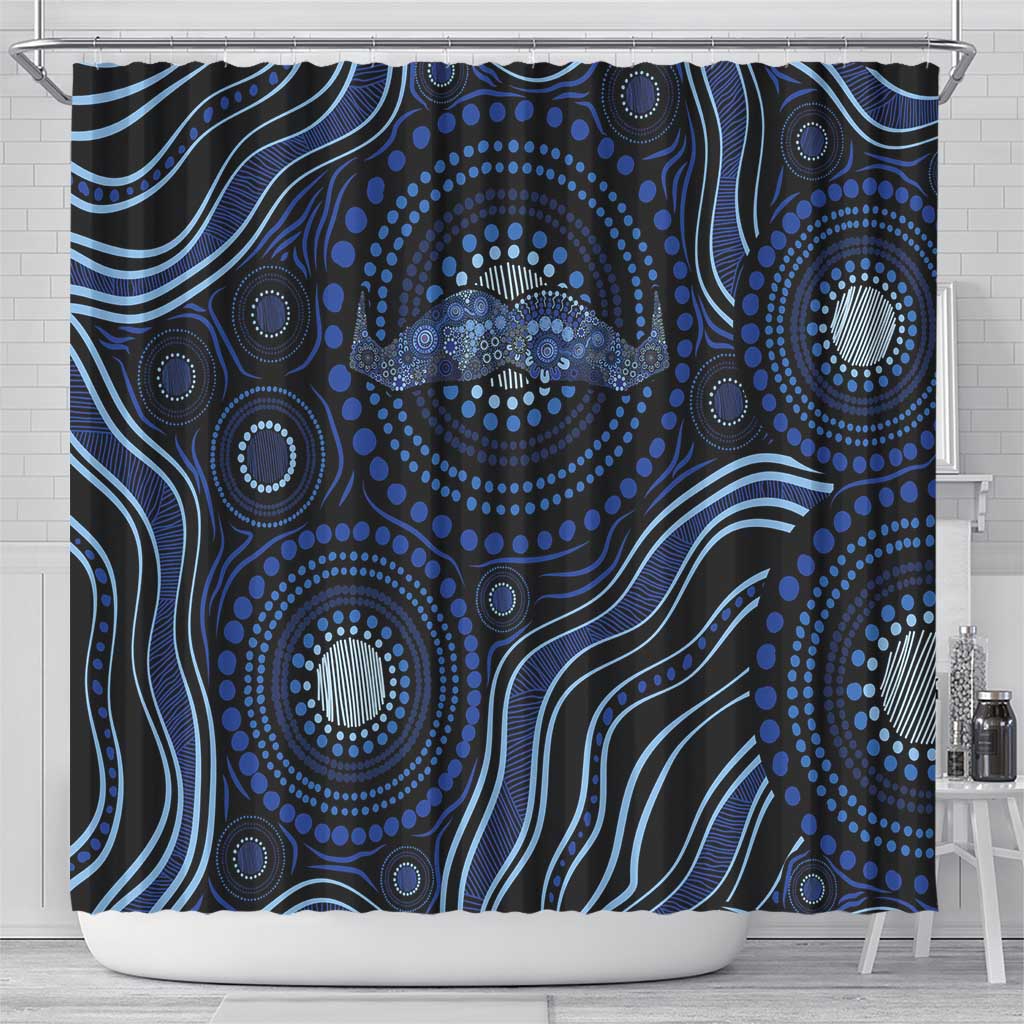 Australia Indigenous Shower Curtain Aboriginal Mustache - Aussie Hoodie