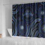 Australia Indigenous Shower Curtain Aboriginal Mustache - Aussie Hoodie