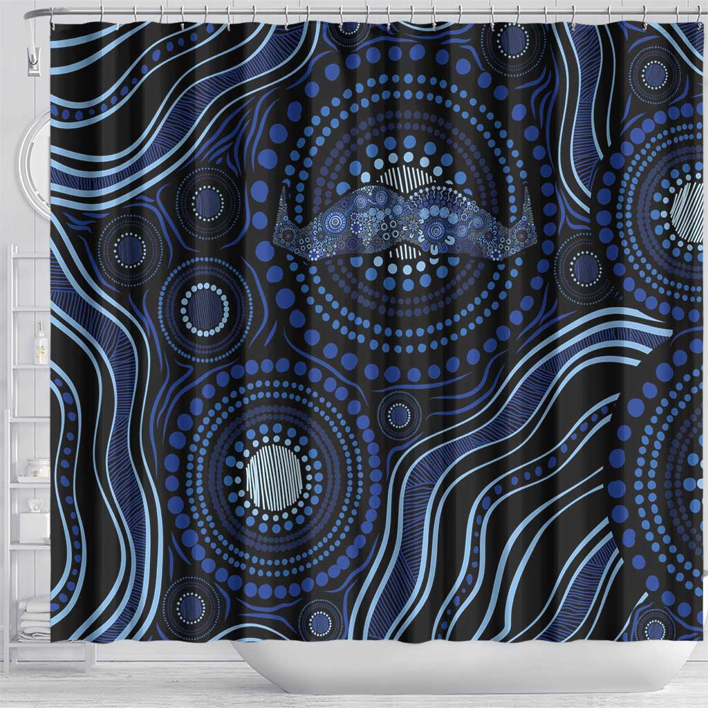 Australia Indigenous Shower Curtain Aboriginal Mustache - Aussie Hoodie