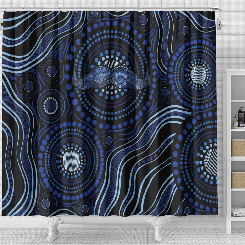 Australia Indigenous Shower Curtain Aboriginal Mustache - Aussie Hoodie