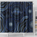 Australia Indigenous Shower Curtain Aboriginal Mustache - Aussie Hoodie