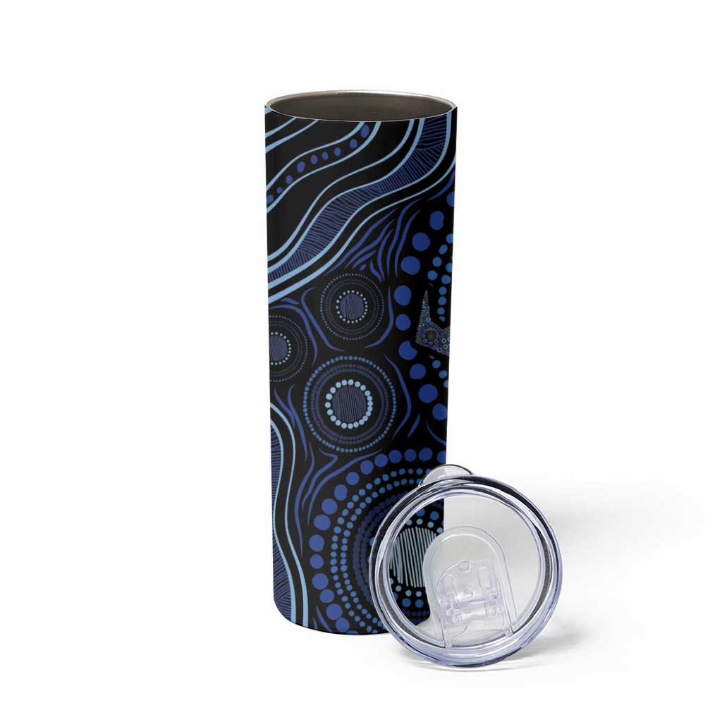 Australia Indigenous Skinny Tumbler Aboriginal Mustache - Aussie Hoodie