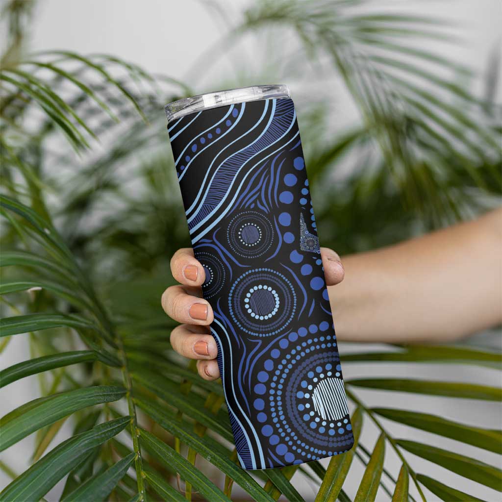 Australia Indigenous Skinny Tumbler Aboriginal Mustache - Aussie Hoodie