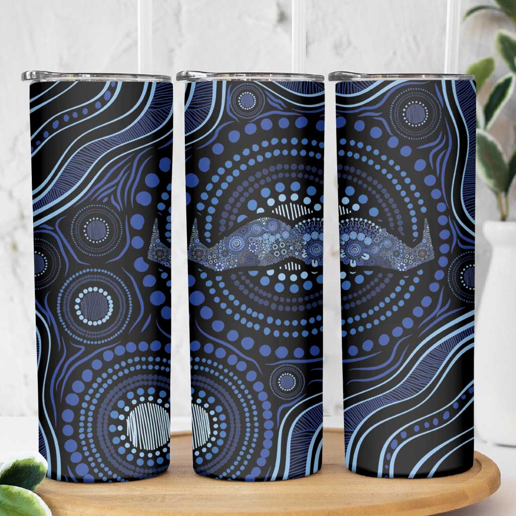 Australia Indigenous Skinny Tumbler Aboriginal Mustache - Aussie Hoodie
