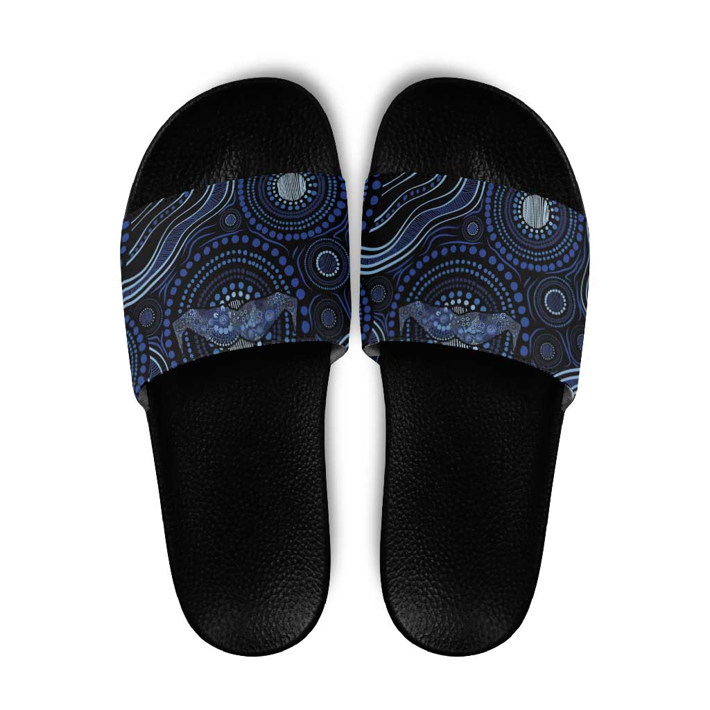 Australia Indigenous Slide Sandals Aboriginal Mustache - Aussie Hoodie