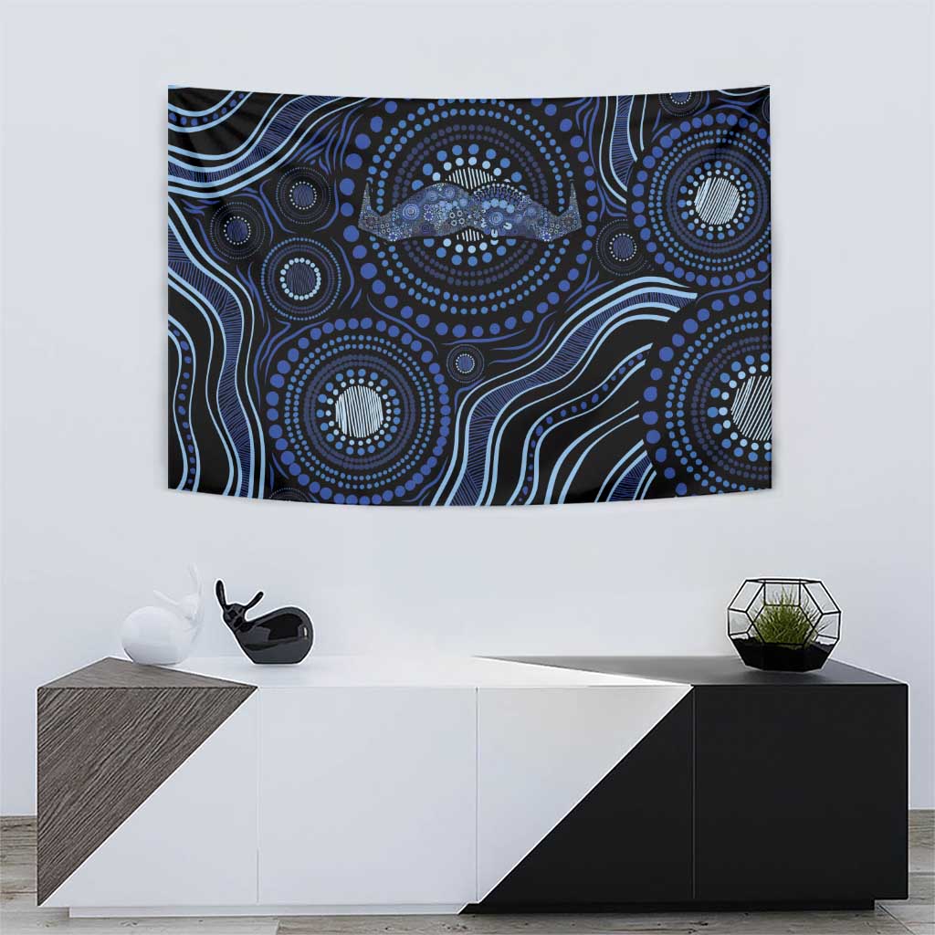 Australia Indigenous Tapestry Aboriginal Mustache - Aussie Hoodie
