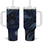 Australia Indigenous Tumbler With Handle Aboriginal Mustache - Aussie Hoodie