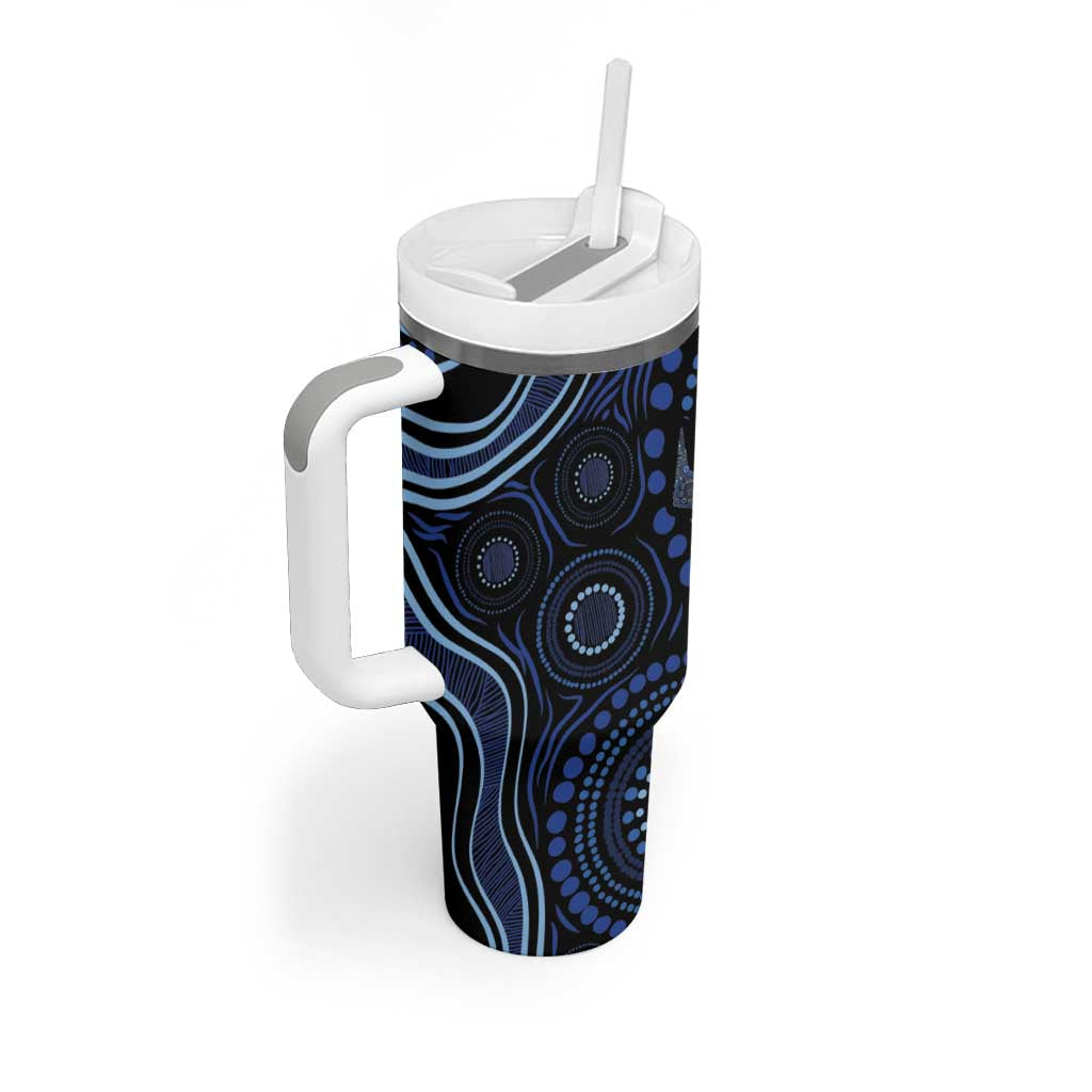 Australia Indigenous Tumbler With Handle Aboriginal Mustache - Aussie Hoodie