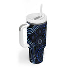 Australia Indigenous Tumbler With Handle Aboriginal Mustache - Aussie Hoodie