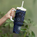 Australia Indigenous Tumbler With Handle Aboriginal Mustache - Aussie Hoodie