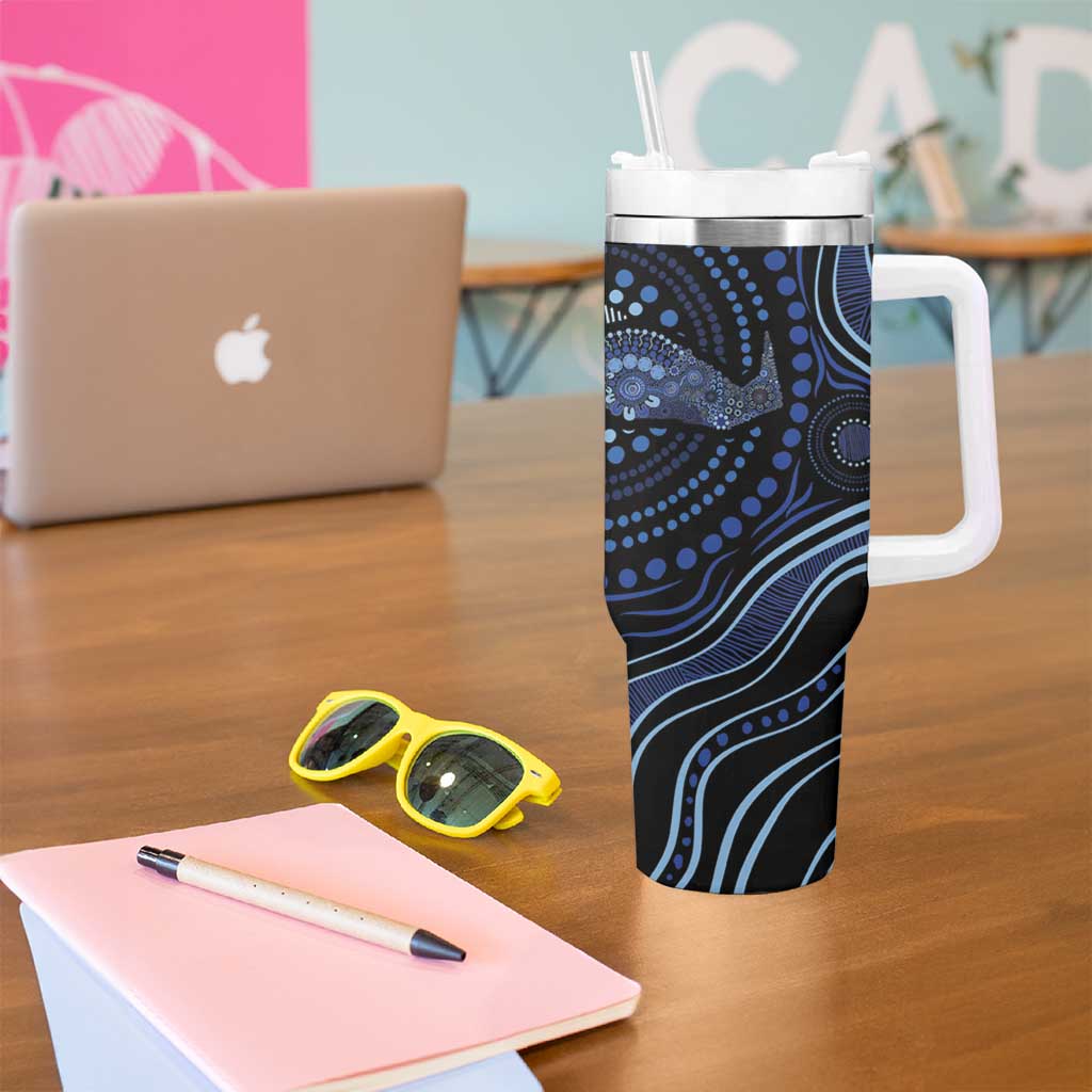 Australia Indigenous Tumbler With Handle Aboriginal Mustache - Aussie Hoodie