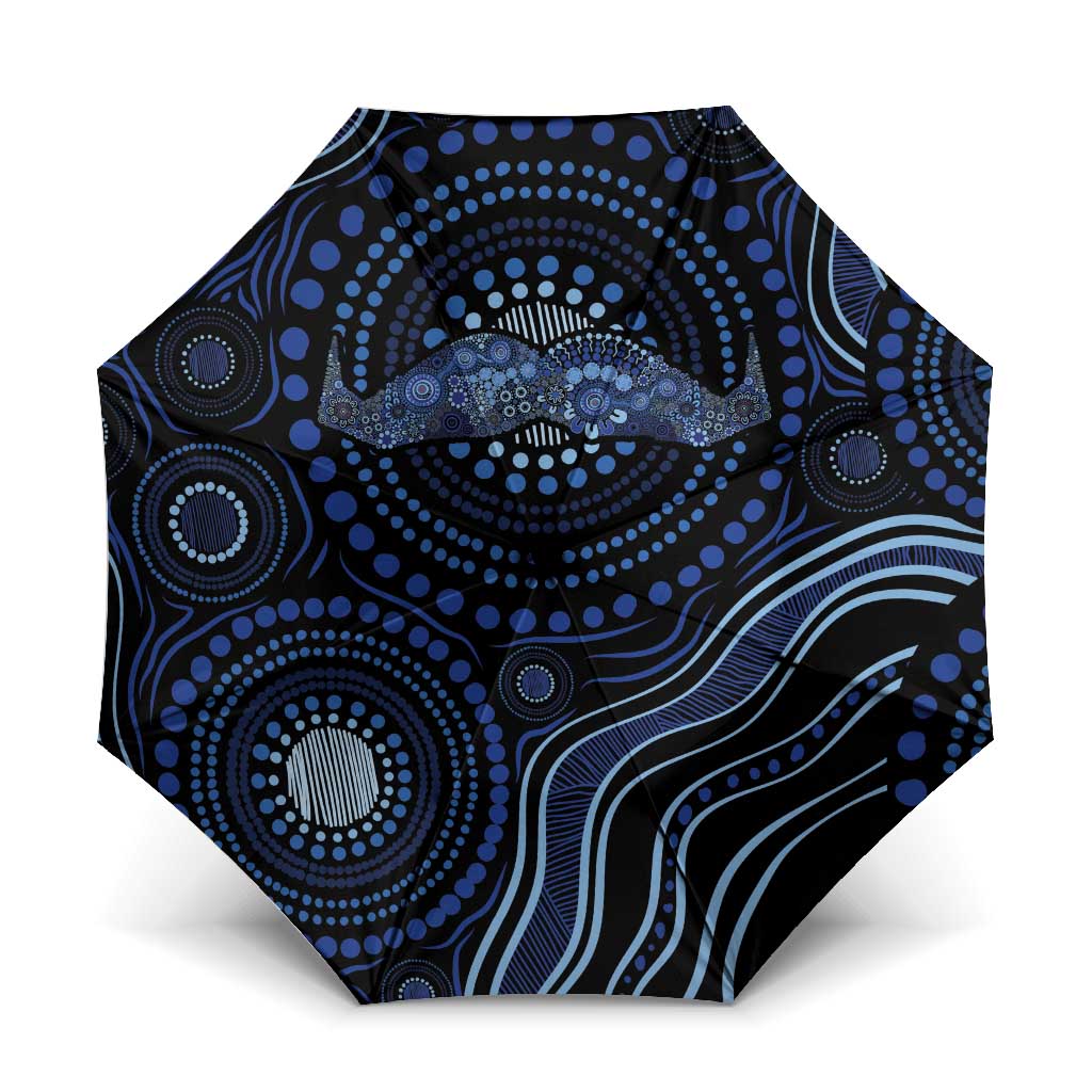 Australia Indigenous Umbrella Aboriginal Mustache - Aussie Hoodie