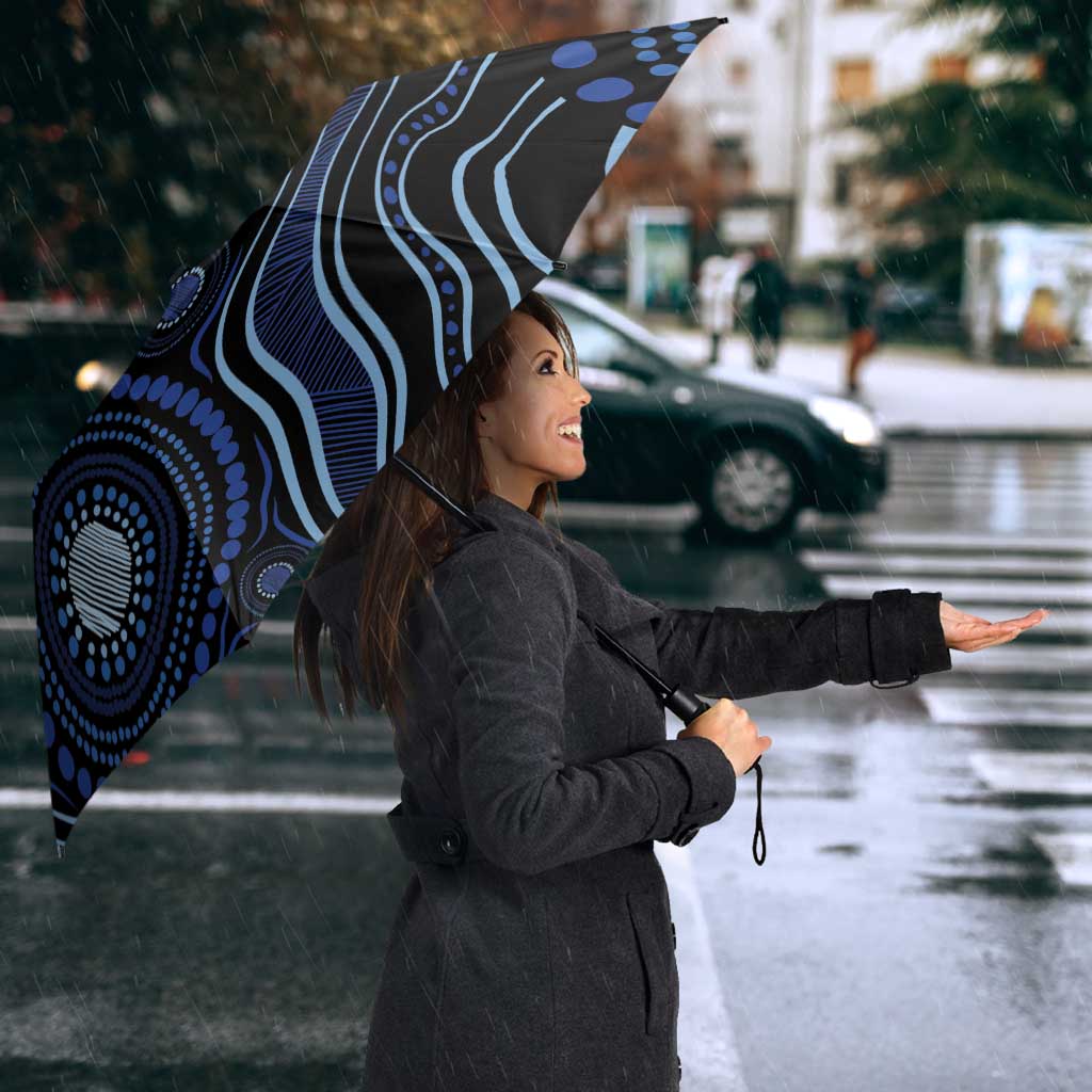 Australia Indigenous Umbrella Aboriginal Mustache - Aussie Hoodie