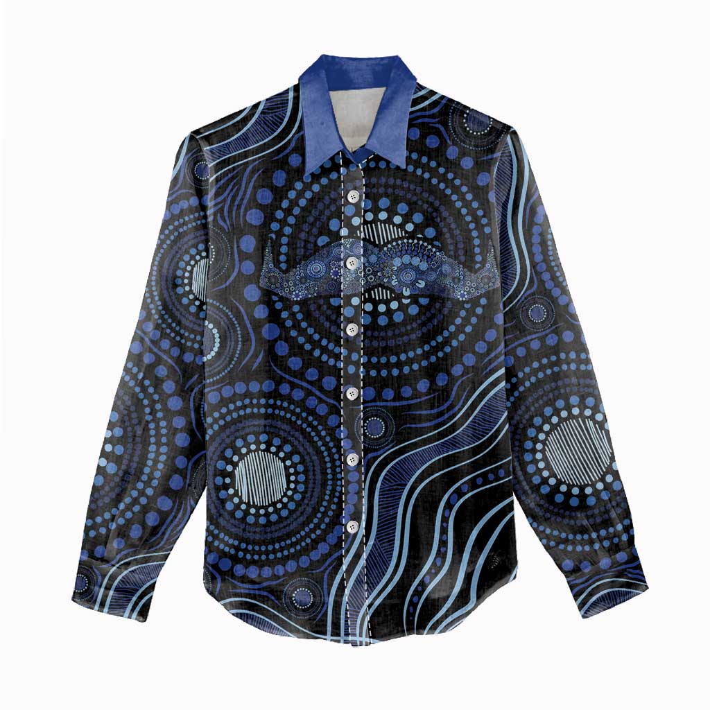 Australia Indigenous Women Casual Shirt Aboriginal Mustache - Aussie Hoodie
